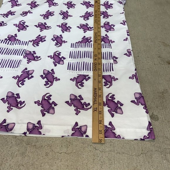 Brooke Wright Lightweight TCU Horned Frog Print Dress Sz Large HARD TO FIND- NWT - Picture 7 of 9